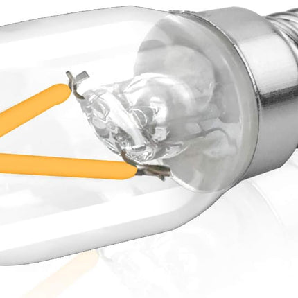 Koelkastlampen Set - E14 LED lamp 12–24V koud wit 6000K - 2W T22 buis – 2 stuks