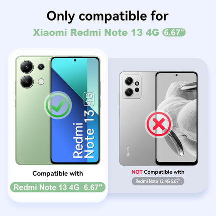 3x Displayschutzfolie – Xiaomi Redmi Note 13 4G/5G – 9H Glas – Kratzfest