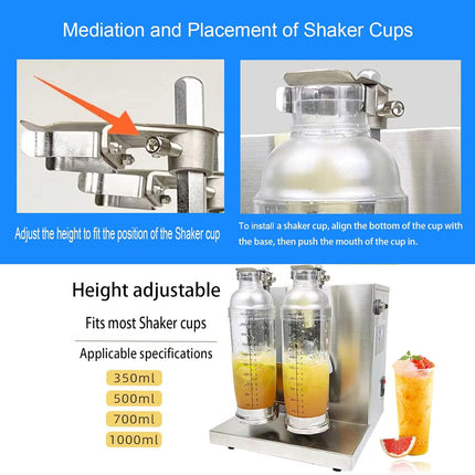 Professionele Shaker – Dubbele Beker - 120W Hoogtoerige Mixer met Timer