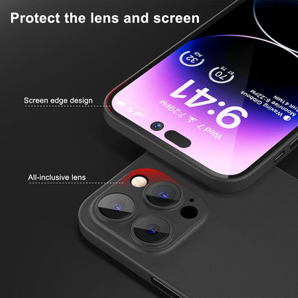 Ultradünne Handyhülle passend für iPhone 14 Pro Max – 0,3 mm – Mattschwarz – Kratzfest