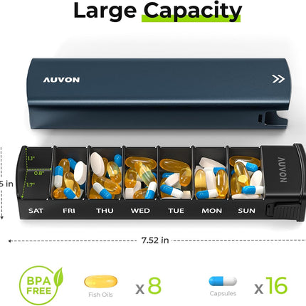 Pillendoosje 7 dagen – Metaal - compact, stijlvol en extra stevig