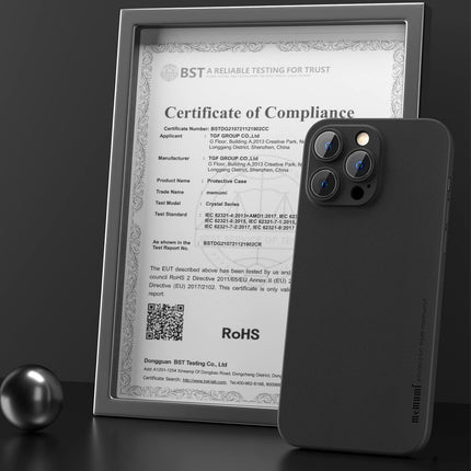 Ultradünne Handyhülle passend für iPhone 14 Pro Max – 0,3 mm – Mattschwarz – Kratzfest