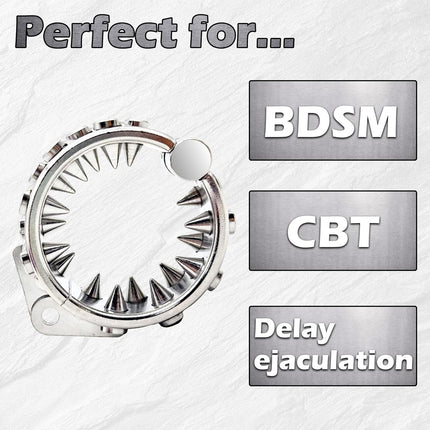 Adult Toy - Metalen Ring met Pinnen en Gewichtselement