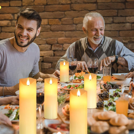 Set van 5 LED kaarsen – 10 modi vlam effect – Draadloos - Incl. afstandsbediening