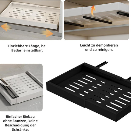 Uittrekbare Lade Organizer – Keuken Kast - Telescopisch -  Zonder Boren