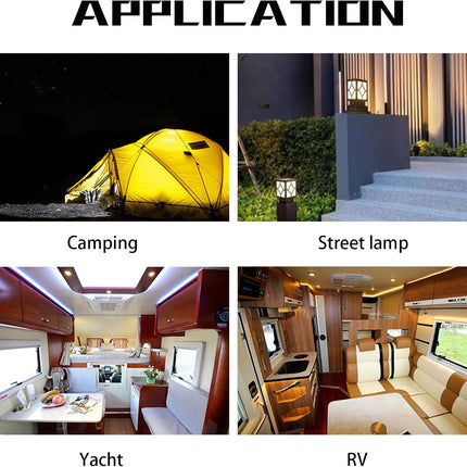 Koelkastlampen Set - E14 LED lamp 12–24V koud wit 6000K - 2W T22 buis – 2 stuks