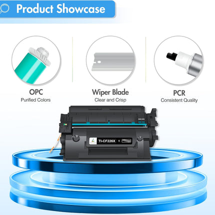 Lasertoner-Kartusche 2er-Pack 26X – Toner CF226X Schwarz – Kompatibel mit HP M402 und M426 Serie