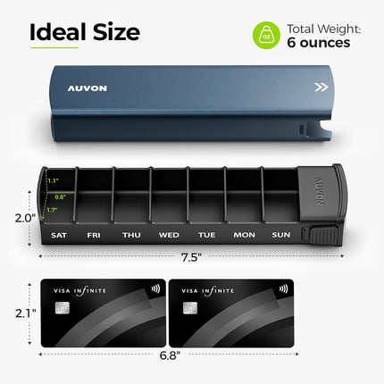 Pillendoosje 7 dagen – Metaal - compact, stijlvol en extra stevig