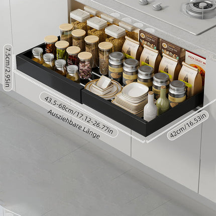Uittrekbare Lade Organizer – Keuken Kast - Telescopisch -  Zonder Boren