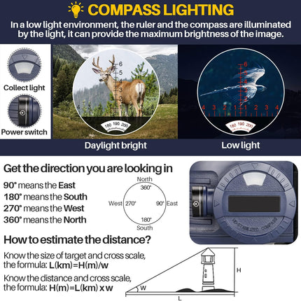 Maritieme Verrekijker 10x50 met Kompas – Waterdicht en Scherp - Zicht op Zee of Land!