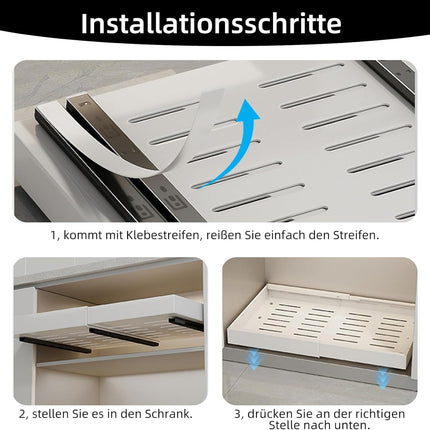Uittrekbare Lade Organizer – Keuken Kast - Telescopisch -  Zonder Boren