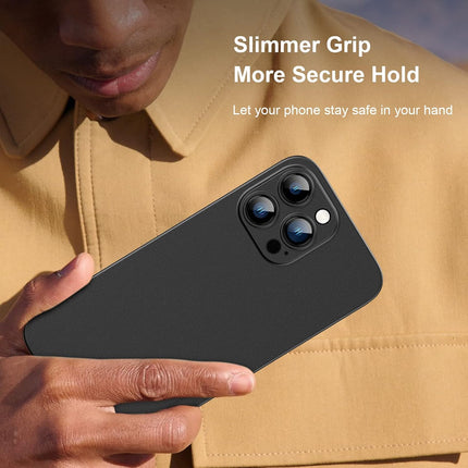 Ultradünne Handyhülle passend für iPhone 14 Pro Max – 0,3 mm – Mattschwarz – Kratzfest