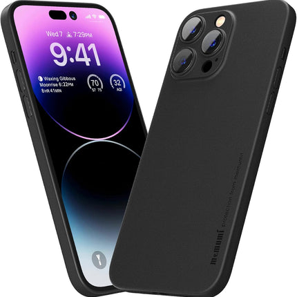 Ultradünne Handyhülle passend für iPhone 14 Pro Max – 0,3 mm – Mattschwarz – Kratzfest