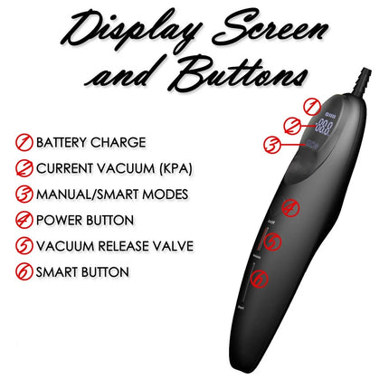Smart LCD Elektrische Vacuümpomp – Stil, USB-C, Slim en Automatisch