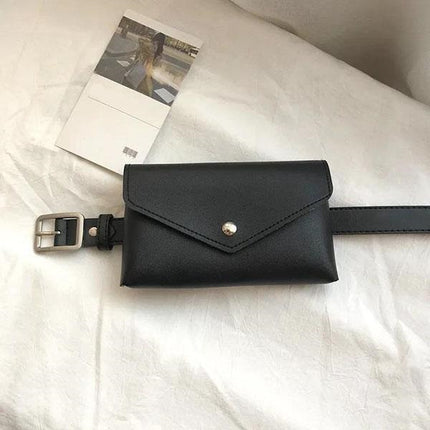 Waist Bag For Women Simple Perforated Waist Bag For Women Phone Bags For Women Casual Pack Feminine Black Purse