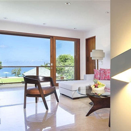 Moderne LED-Wandleuchte – Warmweißes Licht – Abstrahlwinkel nach oben und unten – Atmosphärenreich und energieeffizient