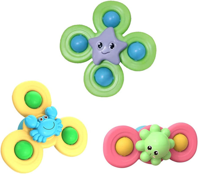 3 Piece Set Suction Cup Toys for Baby, Bath Toys Baby, Suction Cup Funny Water Toys, Bath Toys Baby for Kids, Toddlers, Sensory Toys Baby Age 1-6 