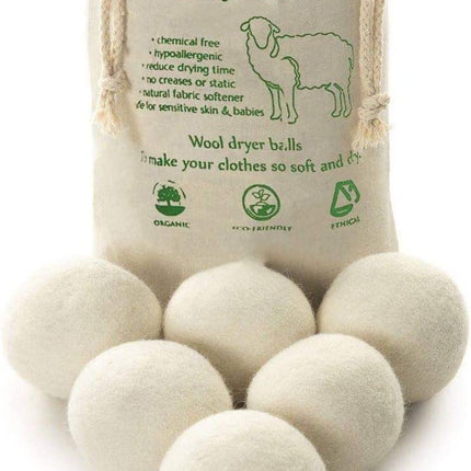 Wollen Drogerballen XL – 100% Wol – Herbruikbaar – Set van 6 – Handgemaakt