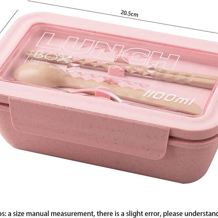 Lunchbox – Kinder – Inkl. Besteck – Rosa – BPA-frei und nachhaltig