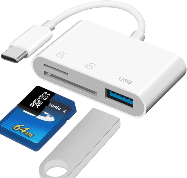 Konverter USB-C zu Micro SD-TF &amp; USB | 3 in 1