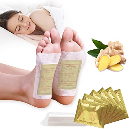 FunPa Detox Bamboo Foot Plasters Patches Professional Anti-Stress Pain and Stress Relief for Improved Sleep, Health and Beauty, Bamboo Plasters Pack of 60