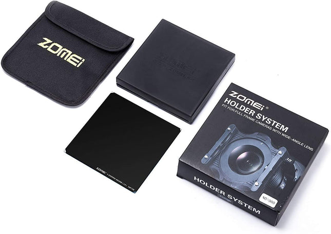 Zomei Quadratischer ND-Filter 100 mm ND 1000 (10 Blendenstufen), ultradünn, HD, 18 Schichten beschichtet, SCHOTT-Glas PRO, Grau mit neutraler Dichte