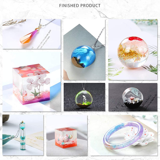 Jewelry Making, Resin Set, Casting Silicone Mold Kit, Over 90 Different Patterns, Includes DIY Tool Accessories, White